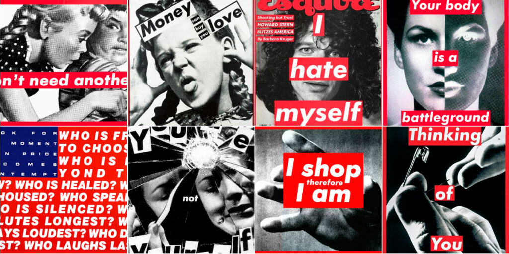 Diseños más famosos de la diseñadora Barbara Kruger