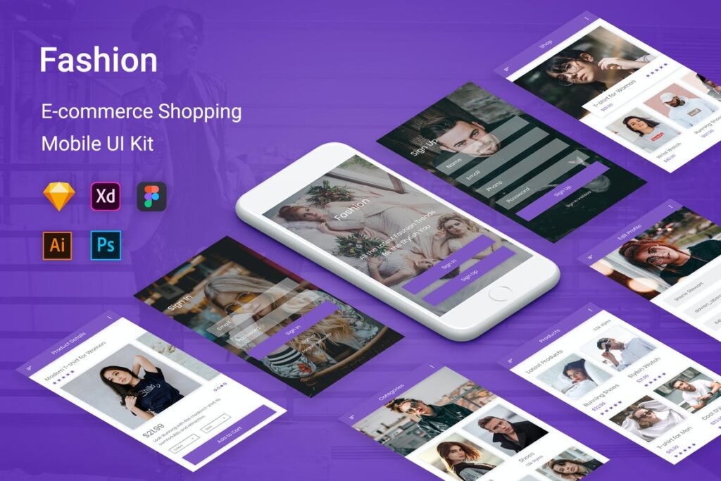 diseño para un app empresarial de eccomerce